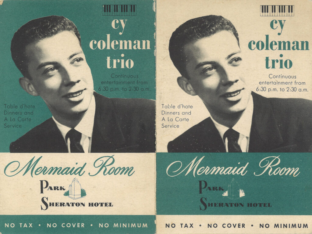 Cy Coleman trio at Park Sheraton Hotel