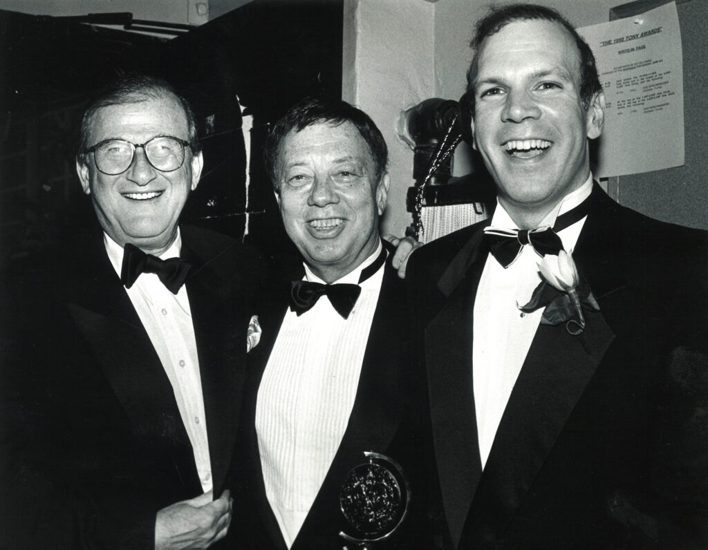Larry Gelbart, Cy Coleman, David Zippel at the 1990 Tony Awards